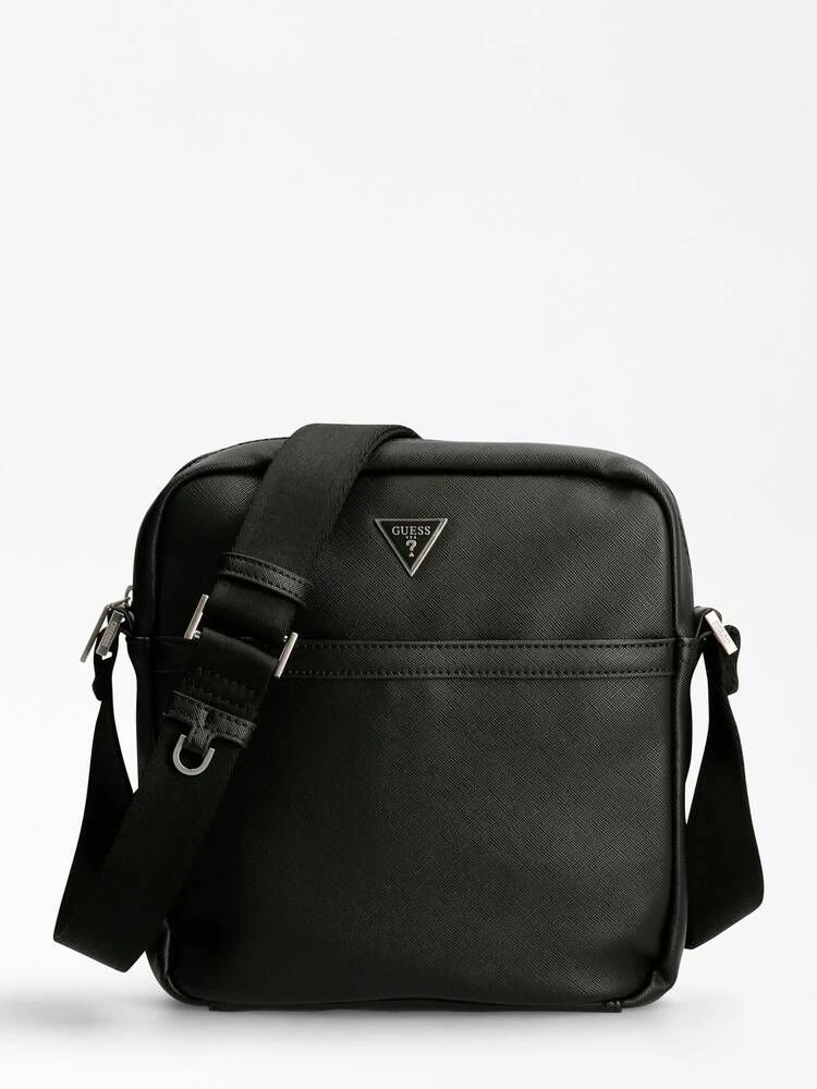 Guess Laukku Certosa Sffno Top Zip Xbody Flt Black 3 Guess Laukku Certosa Sffno Top Zip Xbody Flt Black